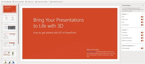 microsoft powerpoint speaker coach.